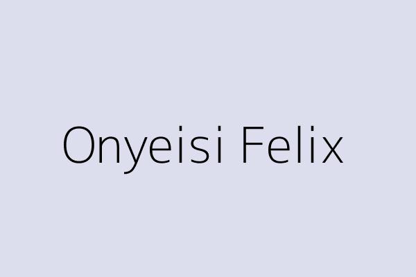 Onyeisi Felix